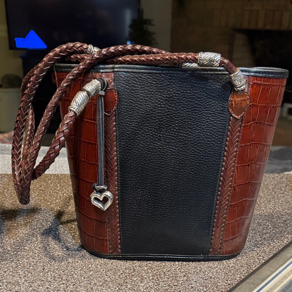 Brighton Elegant Black and Brown Women's Handbag